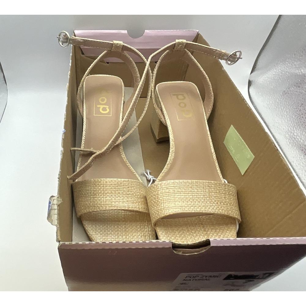 Womens Pop Zymic Natural Heeled Sandals - New - Size 7 - Picture 5 of 6